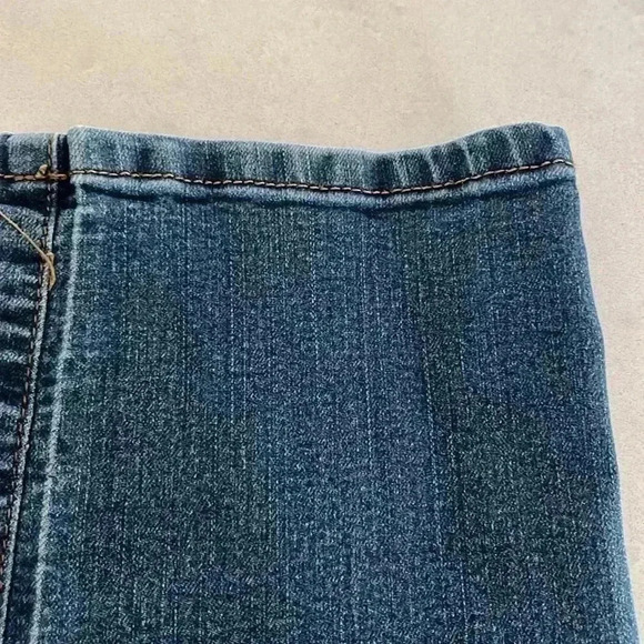 Margaret M Womens Jeans Dark Wash 12 Straight Leg Zip/Button Fly Front Pockets - Picture 4 of 8